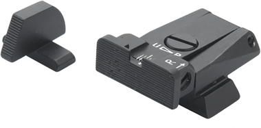 LPA Mikrometer-Visier (Kimme+Korn) schwarz für HK USP 40 S&W / USP 45