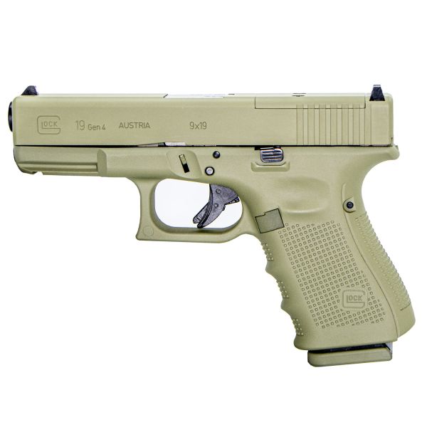 Glock 19 Gen4 MOS 9mm Luger Bronzegrün